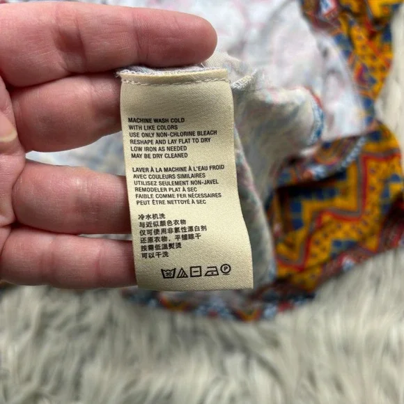 Maeve Women's S Auden Maxi Dress Red White Floral Boho Resort Jersey Stretch - Picture 5 of 9